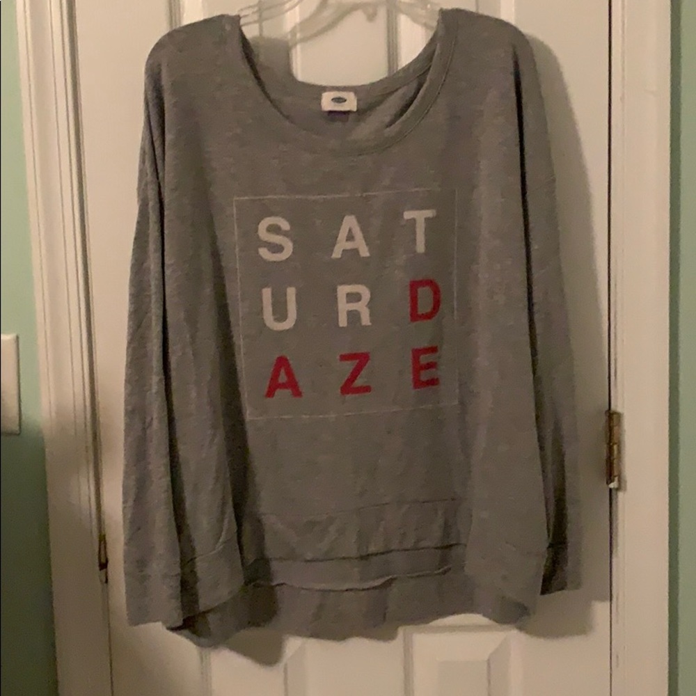 Grey saturdaze crew neck sweater